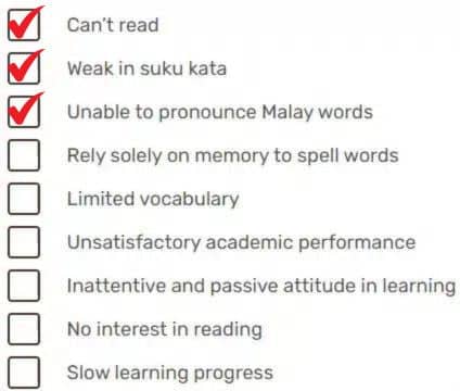 checklist for your child 4